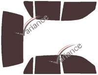 Bentley Arnage 4-door Sedan Tinted Film Kit (1998 - 2010) Bentley Arnage 4-door Sedan Tinted Film Kit (1998 - 2010)