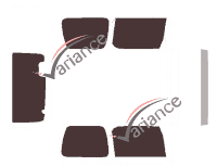 Jeep TJ 3 door tinted film kit (1998 - 2007) Jeep TJ 3 door tinted film kit (1998 - 2007)