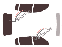 Kia Opirus 4-door sedan tinted film kit (2003 - 2009) Kia Opirus 4-door sedan tinted film kit (2003 - 2009)