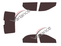 Tinted film kit Kia Cerato (1) 4-door sedan (2003 - 2009) Tinted film kit Kia Cerato (1) 4-door sedan (2003 - 2009)