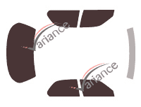 Tinted film kit Lexus LS (1) 4-door sedan (1988 - 1994) Tinted film kit Lexus LS (1) 4-door sedan (1988 - 1994)