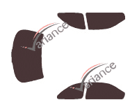 Kit de lámina tintada Lexus SC Coupé 2 puertas (1990 - 2001) Kit de lámina tintada Lexus SC Coupé 2 puertas (1990 - 2001)