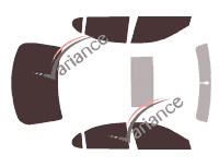 Lexus ES (4) 4-door sedan (2002 - 2006) tinted film kit Lexus ES (4) 4-door sedan (2002 - 2006) tinted film kit