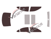 Tinted film kit Lexus ES (5) 4-door sedan (2006 - 2012) Tinted film kit Lexus ES (5) 4-door sedan (2006 - 2012)