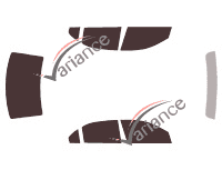 Lincoln Zephyr 4-door Sedan tinted film kit (2005 - 2006)