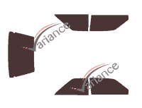 Mazda tinted film kit 323 (5) 3 doors (1986 - 1990) Mazda tinted film kit 323 (5) 3 doors (1986 - 1990)