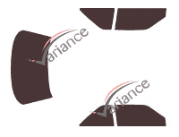 Mazda MX-6 Coupe 2 door tinted film kit (1988 - 1992)