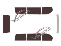 Kit film teinté Mercedes-Benz Vito / EQV (1) 4 portes (1996 - 2003) Kit film teinté Mercedes-Benz Vito / EQV (1) 4 portes (1996 - 2003)