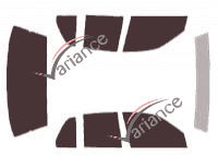 Mercury Grand Marquis (3) 4-door sedan (2000 - 2009) tinted film kit Mercury Grand Marquis (3) 4-door sedan (2000 - 2009) tinted film kit