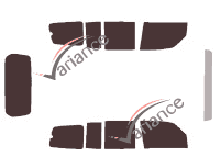 Tinted film kit Mitsubishi Pajero (3) Long 5 doors (2000 - 2006) Tinted film kit Mitsubishi Pajero (3) Long 5 doors (2000 - 2006)