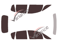 Tinted film kit Mitsubishi Colt (6) 5 doors (2004 - 2009) Tinted film kit Mitsubishi Colt (6) 5 doors (2004 - 2009)