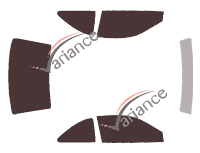 Tinted film kit Mitsubishi Mirage (5) 2 doors (1996 - 2003) Tinted film kit Mitsubishi Mirage (5) 2 doors (1996 - 2003)