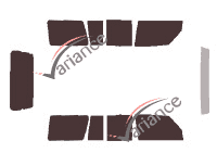 Mitsubishi Montero (2) 5-door (1992 - 2000) tinted film kit Mitsubishi Montero (2) 5-door (1992 - 2000) tinted film kit