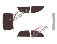 Tinted film kit Mitsubishi Diamante (2) 4-door sedan (1996 - 1999) Tinted film kit Mitsubishi Diamante (2) 4-door sedan (1996 - 1999)