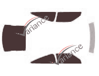 Nissan 200-240 SX (3) 3 door (1989 - 1994) tinted film kit Nissan 200-240 SX (3) 3 door (1989 - 1994) tinted film kit