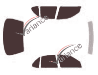 Nissan Altima (1) 4-door sedan (1992 - 1997) tinted film kit Nissan Altima (1) 4-door sedan (1992 - 1997) tinted film kit