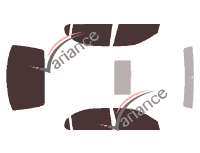 Nissan Maxima (5) 4-door sedan (2000 - 2004) tinted film kit Nissan Maxima (5) 4-door sedan (2000 - 2004) tinted film kit