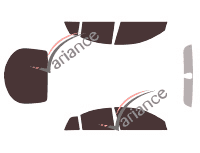 Nissan Primera (3) 5-door (2002 - 2008) tinted film kit Nissan Primera (3) 5-door (2002 - 2008) tinted film kit