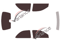 Tinted film kit Opel Corsa (B) 3-door (1993 - 2000) Tinted film kit Opel Corsa (B) 3-door (1993 - 2000)