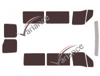 Tinted film kit Opel Movano (1) Short 5-door (1997 - 2009) Tinted film kit Opel Movano (1) Short 5-door (1997 - 2009)