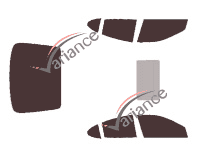 Pontiac Grand Prix tinted film kit (7) 4-door sedan (2004 - 2008) Pontiac Grand Prix tinted film kit (7) 4-door sedan (2004 - 2008)