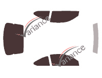 Pontiac Grand Am (5) 2-door Coupe (1999 - 2006) tinted film kit Pontiac Grand Am (5) 2-door Coupe (1999 - 2006) tinted film kit