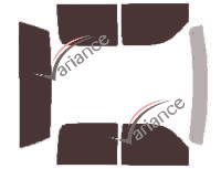 Chevrolet 1500-2500-3500 (5) Crew Cab Pick-up 4 door (1998 - 2007) tinted film kit Chevrolet 1500-2500-3500 (5) Crew Cab Pick-up 4 door (1998 - 2007) tinted film kit