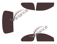 Toyota Echo Coupe 2 door tinted film kit (1999 - 2005)