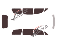 Toyota Previa (2) 5-door (2000 - 2006) tinted film kit Toyota Previa (2) 5-door (2000 - 2006) tinted film kit