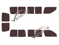 Toyota Hiace (4) 5-door (1995 - 2006) tinted film kit Toyota Hiace (4) 5-door (1995 - 2006) tinted film kit