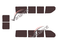 Volkswagen Caravelle (T5) 5-door short (2003 - 2015) tinted film kit Volkswagen Caravelle (T5) 5-door short (2003 - 2015) tinted film kit