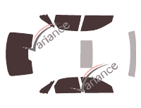 Volvo S80 Sedan 4-door (1998 - 2006) tinted film kit