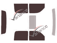 Kit de láminas tintadas para el Chevrolet Avalanche 4 puertas (2001 - 2006) Kit de láminas tintadas para el Chevrolet Avalanche 4 puertas (2001 - 2006)