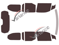 Toyota ProAce City Tönungsfolien-Kit (1) Lang 4-5 Türen (seit 2018)