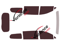 Chrysler Voyager (6) Grand 5-door tinted film kit (since 2018) Chrysler Voyager (6) Grand 5-door tinted film kit (since 2018)