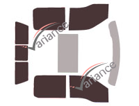 Ford F-Series (14) Super Crew Pick-up 4-door tinted film kit (from 2021) Ford F-Series (14) Super Crew Pick-up 4-door tinted film kit (from 2021)