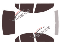 Kit pellicola colorata Kia Pride Sedan 4 porte (2005 - 2011)