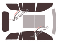 Lincoln Aviator (2) 5-door tinted film kit (from 2019) Lincoln Aviator (2) 5-door tinted film kit (from 2019)