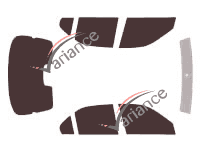 MG ZS 5-door tinted film kit (2001 - 2005) MG ZS 5-door tinted film kit (2001 - 2005)