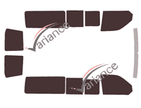 Tinted film kit Volkswagen Transporter T6 (6) Long 5-door (since 2015) Tinted film kit Volkswagen Transporter T6 (6) Long 5-door (since 2015)