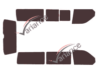 Volkswagen Transporter T5 (5) Long 4 door (2003 - 2015) tinted film kit Volkswagen Transporter T5 (5) Long 4 door (2003 - 2015) tinted film kit