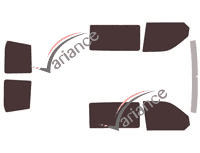 Tinted film kit Volkswagen Transporter T6 (6) 6-door van (since 2015) Tinted film kit Volkswagen Transporter T6 (6) 6-door van (since 2015)