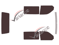 Tinted film kit Volkswagen Transporter T6 (6) 5-door van (since 2015) Tinted film kit Volkswagen Transporter T6 (6) 5-door van (since 2015)