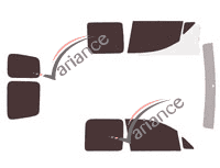 Tinted film kit Volkswagen Caddy (3) 5/6 door van (2004 - 2016) Tinted film kit Volkswagen Caddy (3) 5/6 door van (2004 - 2016)