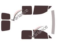 Tinted film kit Volkswagen Caddy (4) 5/6 door van (2016 - 2020) Tinted film kit Volkswagen Caddy (4) 5/6 door van (2016 - 2020)