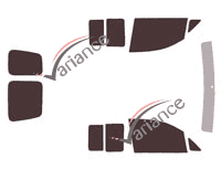 Tinted film kit Volkswagen Caddy (4) 5/6 door van (2016 - 2020) Tinted film kit Volkswagen Caddy (4) 5/6 door van (2016 - 2020)