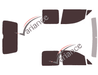 Tinted film kit Volkswagen Caddy (4) Utility 4 / 5 doors (2016 - 2020) Tinted film kit Volkswagen Caddy (4) Utility 4 / 5 doors (2016 - 2020)