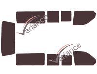 Volkswagen Caravelle (T5) Long 4-door tinted film kit (2003 - 2015) Volkswagen Caravelle (T5) Long 4-door tinted film kit (2003 - 2015)