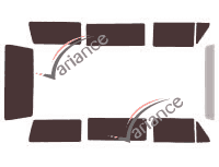 Volkswagen Transporter T3 (3) 4 door (1979 - 1990) tinted film kit Volkswagen Transporter T3 (3) 4 door (1979 - 1990) tinted film kit