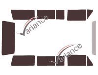 Volkswagen Transporter T3 (3) 4 door (1979 - 1990) tinted film kit Volkswagen Transporter T3 (3) 4 door (1979 - 1990) tinted film kit